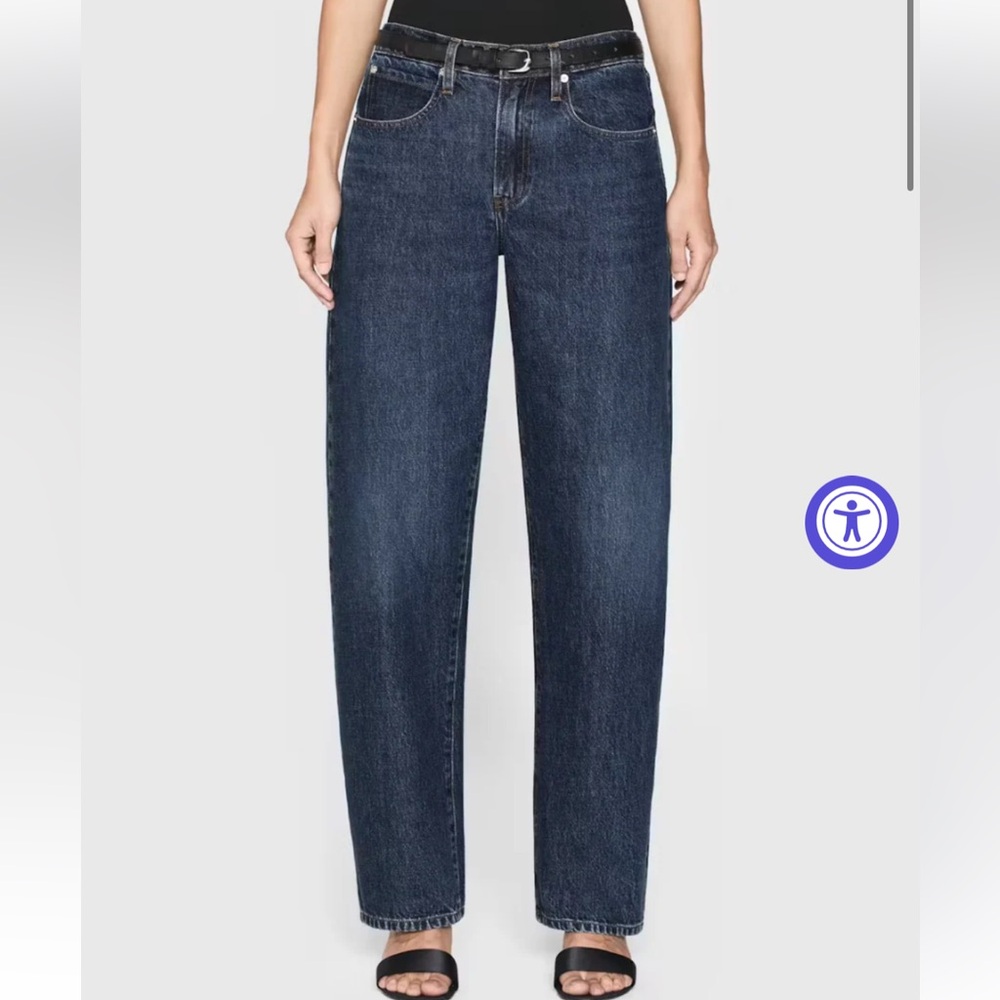 Frame Low Slung Barrel Leg Jeans, Shake: Kirk